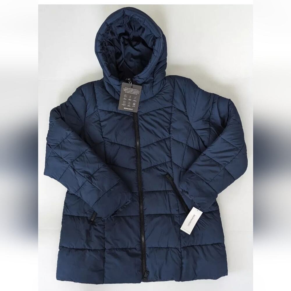 Bernardo Fab Funnel Quilted Puffer Jacket, Night Shadow, Women's XXL